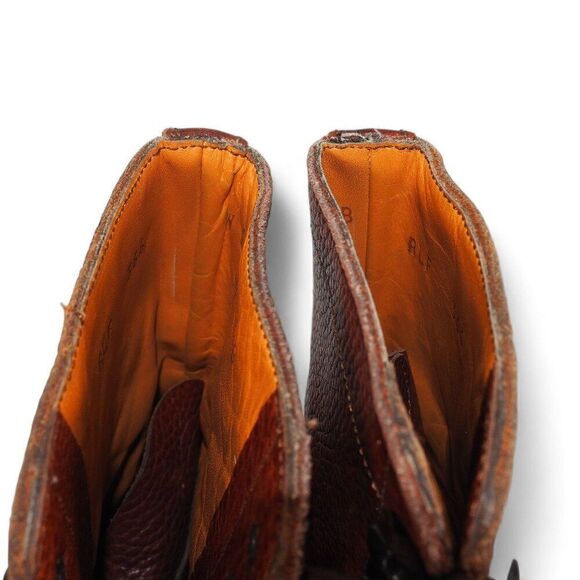 Ralph Lauren Lace-up Paddock Cap Toe Leather Boots Men's 7.5B Women's 9.5 - Picture 13 of 14